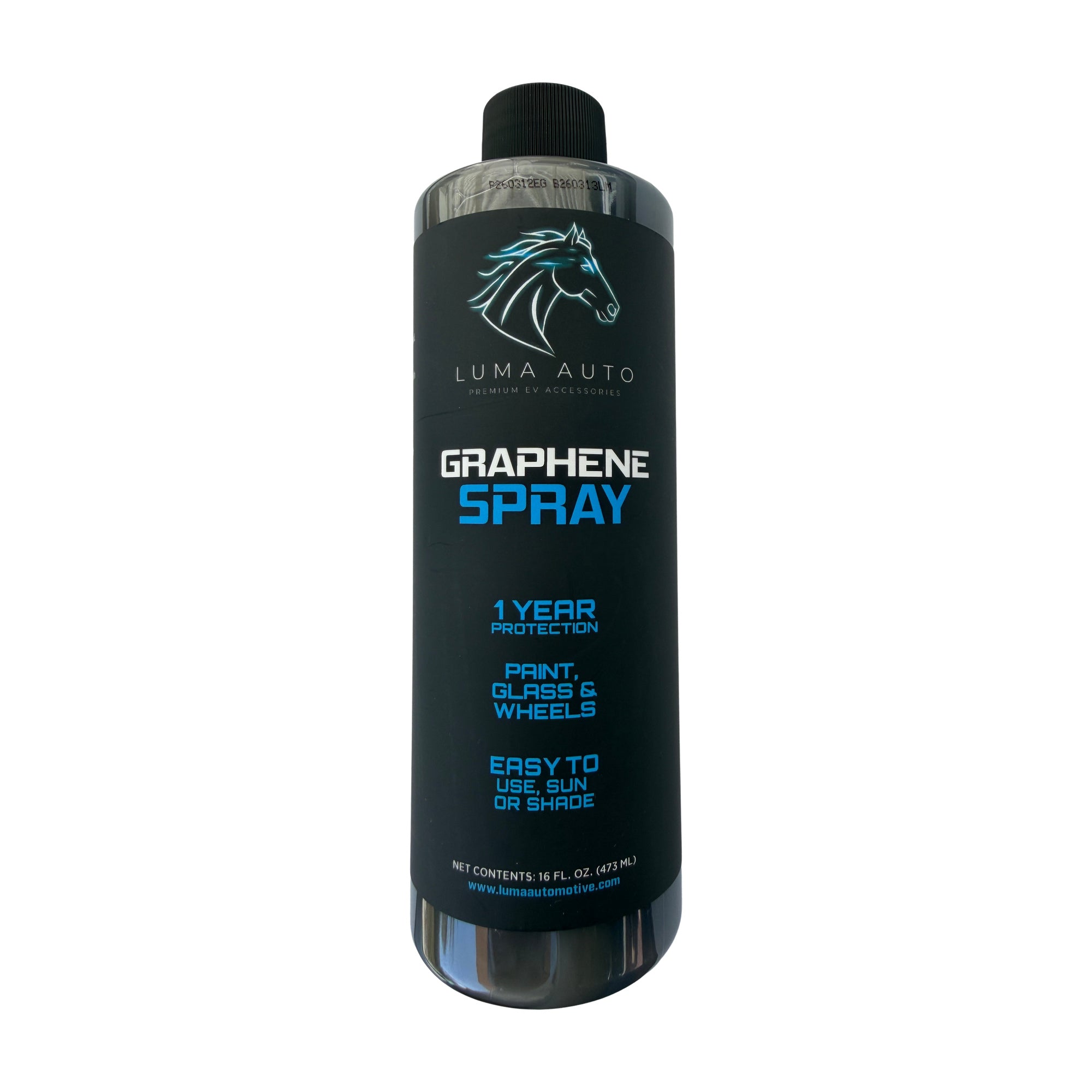 Luma Auto Graphene Ceramic Spray 16 oz bottle — easy apply ceramic coating for Tesla, water repellent spray for electric vehicles
