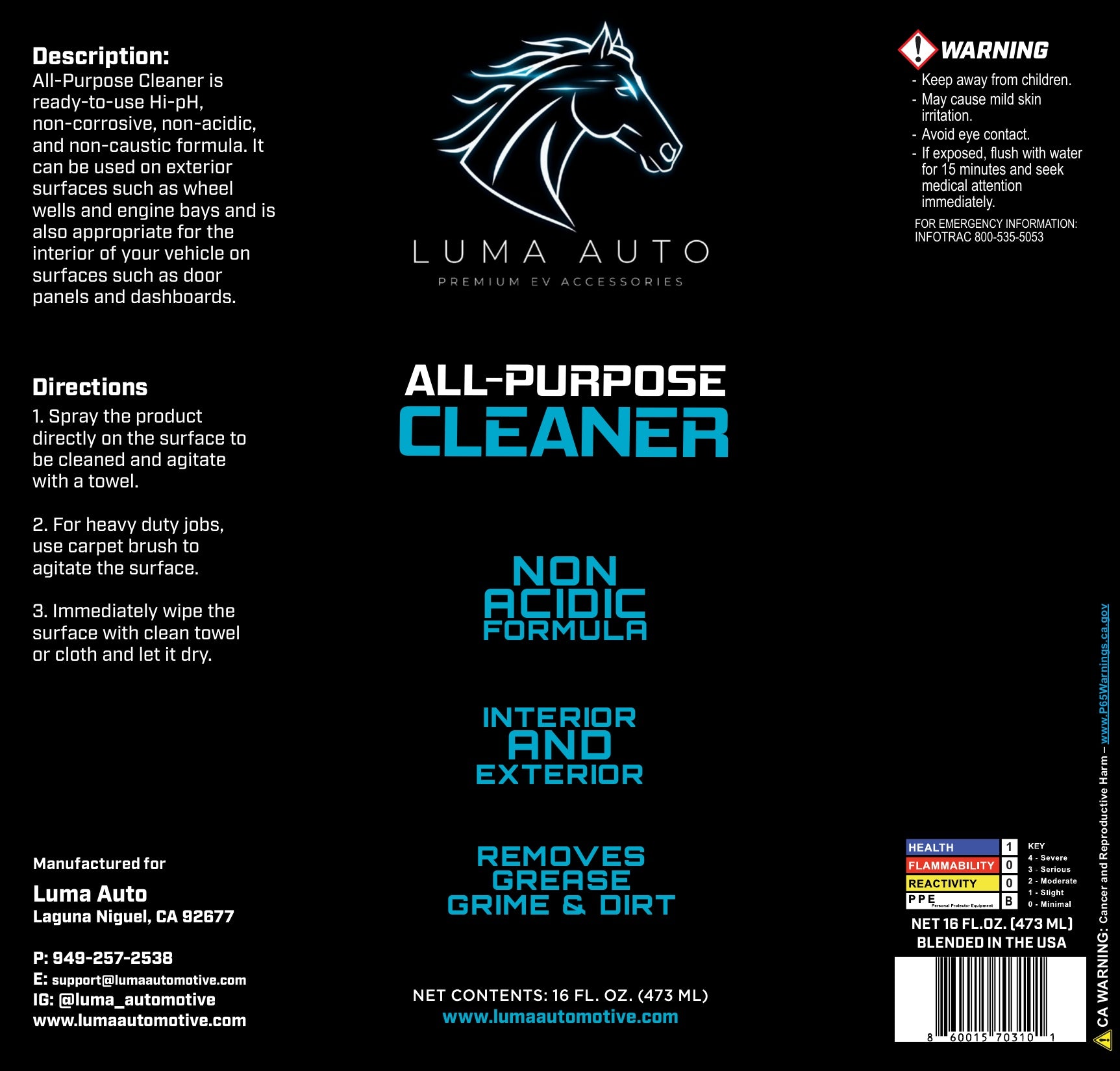 All-Purpose Cleaner — EV-Safe Formula