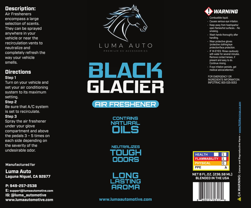 Black Glacier — Premium Car Air Freshener