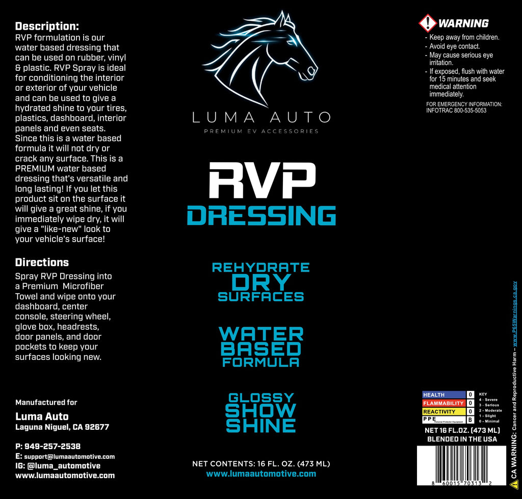 Interior Trim Dressing — RVP Safe EV Formula